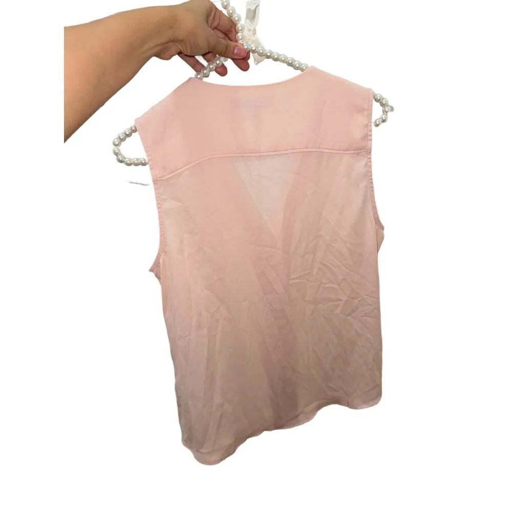 Banana Republic Size Small Light Pink Sleeveless Blouse Casual Work Top Women’s - Image 2