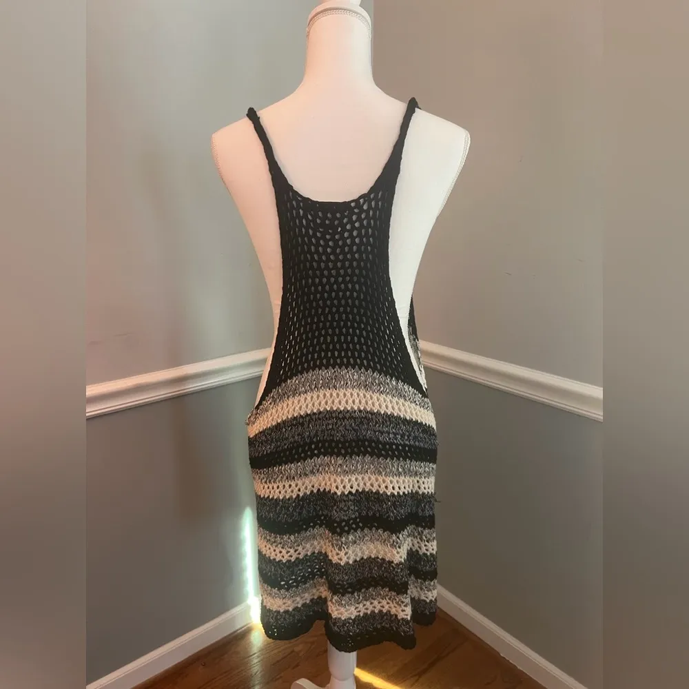 ZARA Knit Collection Mesh Knit Tank Top Size: Medium - Image 3