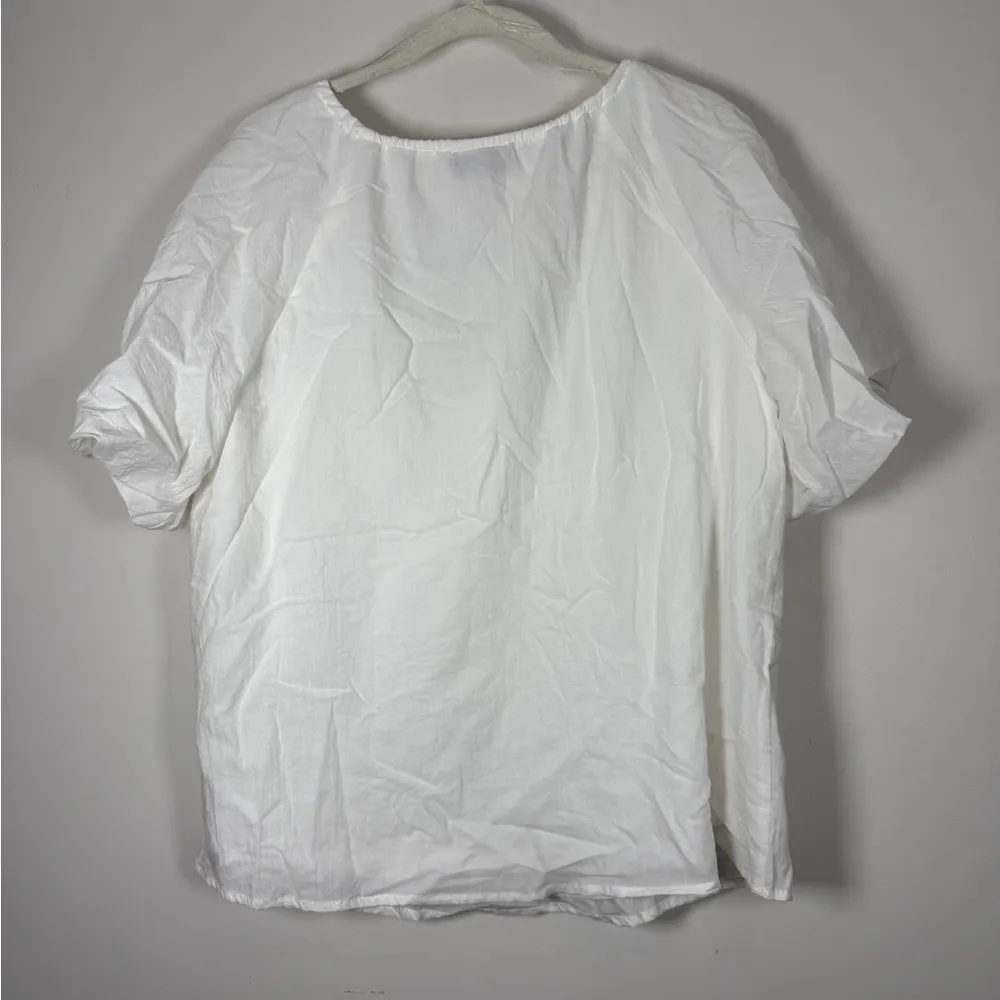 VICI Rafa Cotton Puff Sleeve Top - White - Small - Image 15