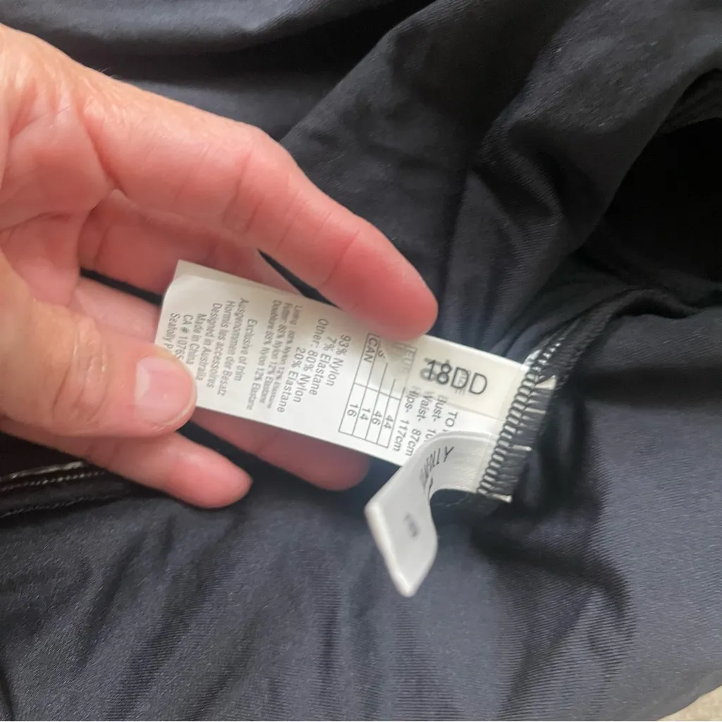 Seafolly Australia Womens‎ Black One Piece Cross Chest Size 18 DD US 14 NEW NWOT - Image 9