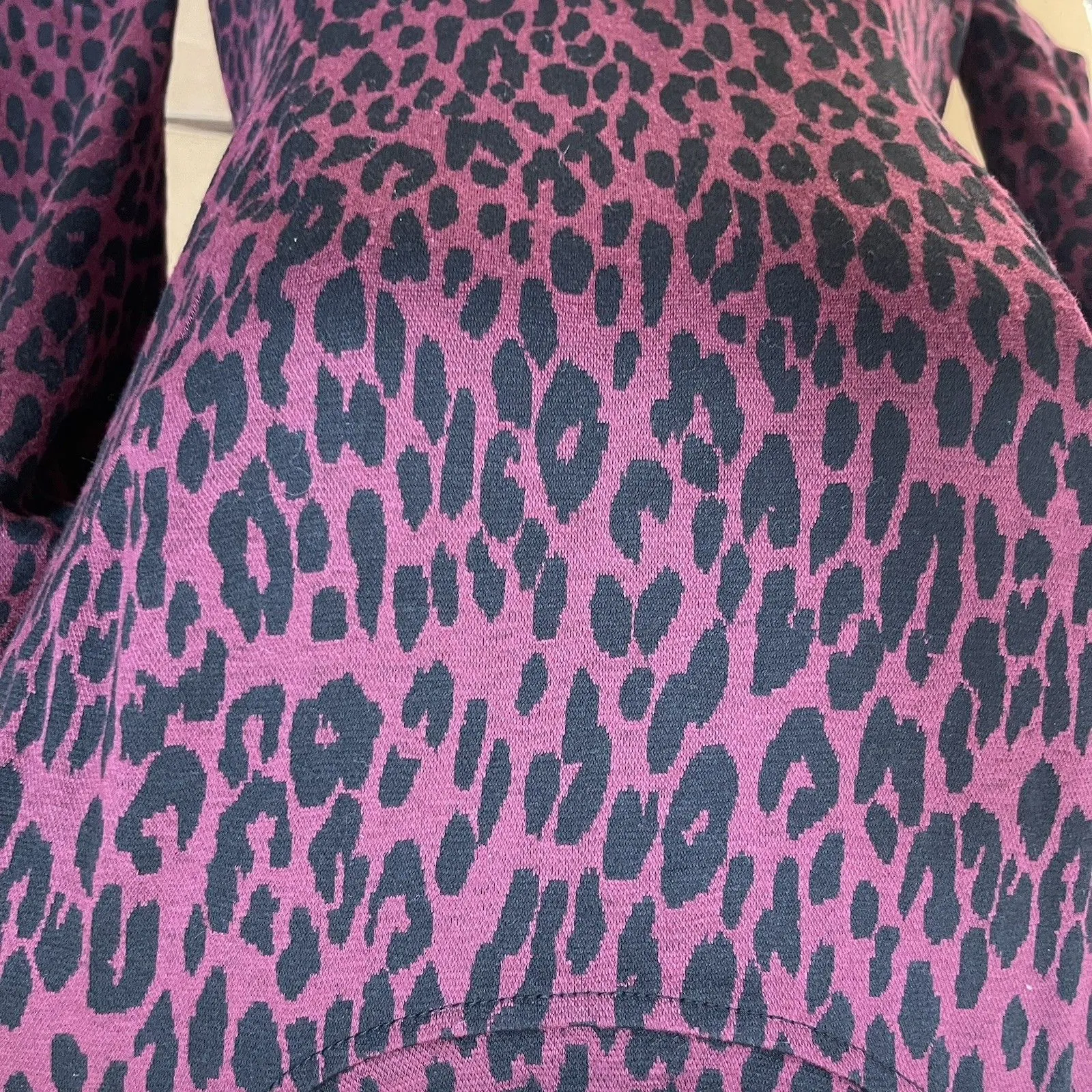 Beach Lunch Lounge Dress Sz Small Leopard Animal Print Safari Boho Fall Autumn - Image 6