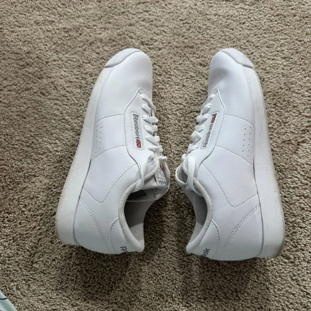 Reebok Classics Princess Gym Shoes Lace Up Sneakers White Women's Size 10 - Image 10