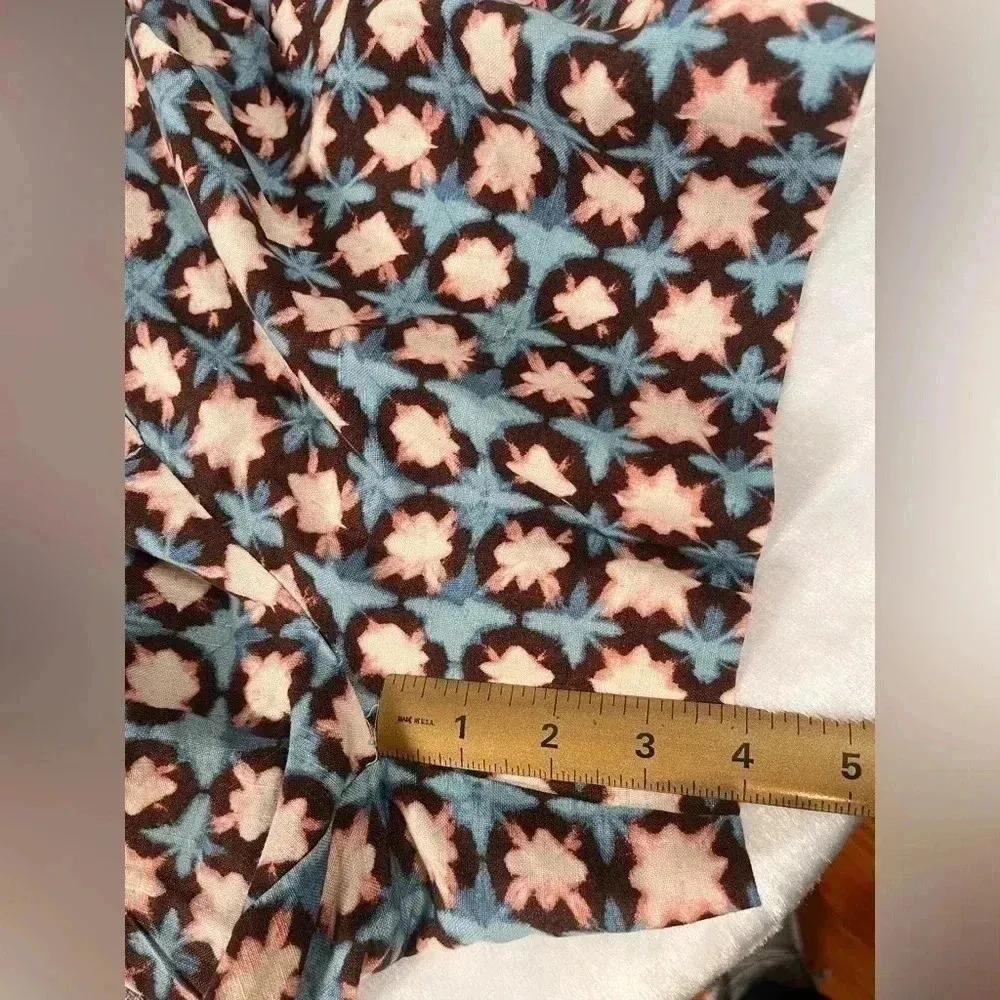 Loft Paperbag Pull On Shorts in Sunwashed Floral Linen Blend NEW - Image 6