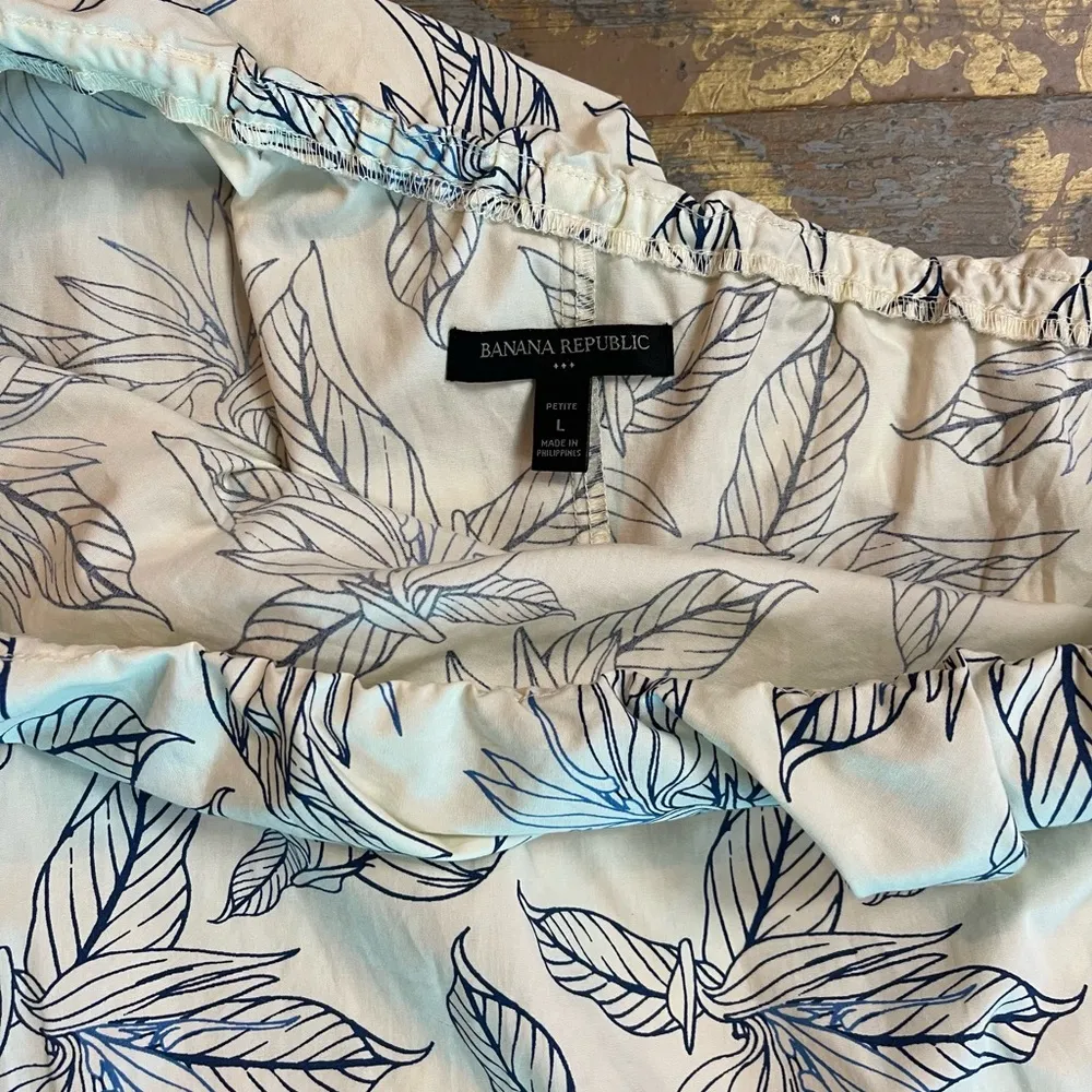 Banana Republic One Shoulder Tropical Floral Ruffle Dress With Belt ~ Size PL💚🍄 - Image 4