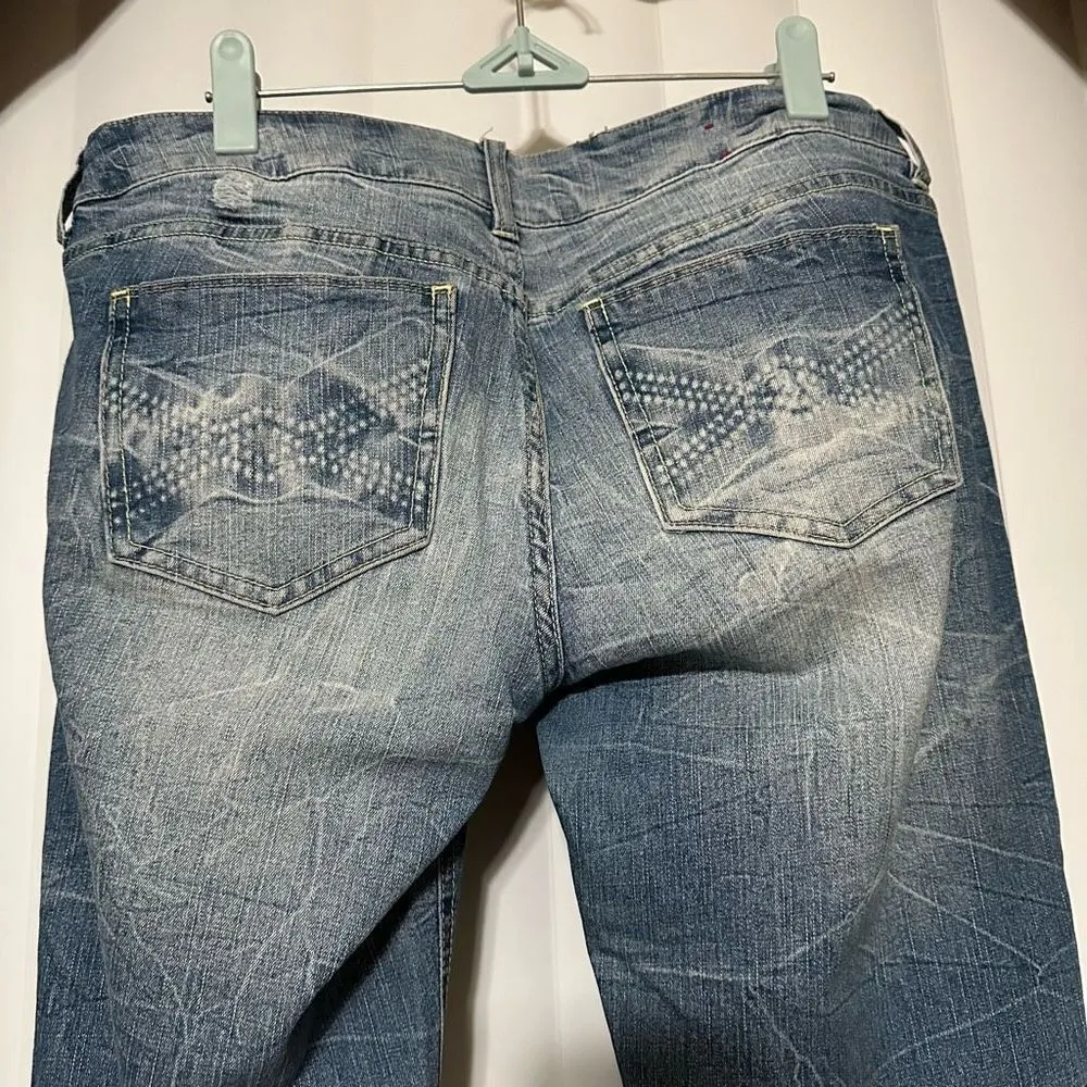 Bongo Fabulous Flare distressed blue denim jeans - Image 10