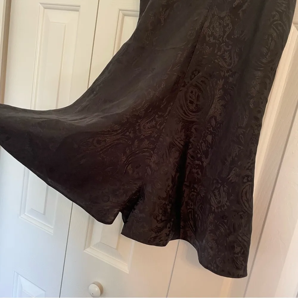 Vtg Y2K Delicates Bodysuit Romper Dress Sz Small Black Lace Trim - Image 10