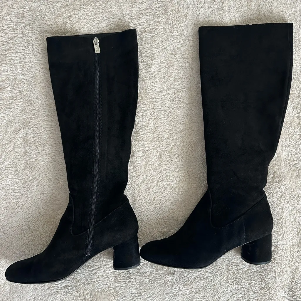 AGL black Loretta velour suede boots size 38 7 - Image 4