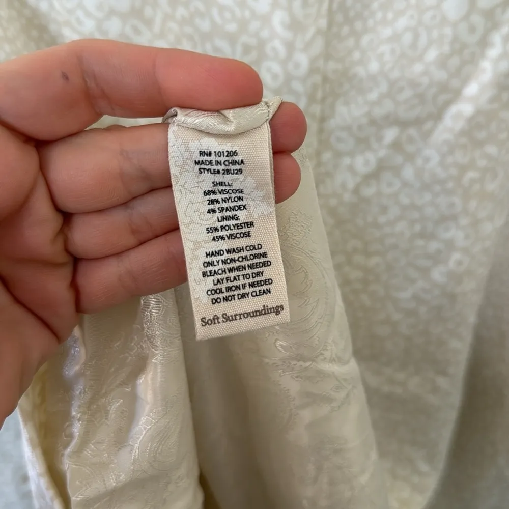 Soft Surroundings Leontine Ponte Leopard Jacket Size Large - Image 6