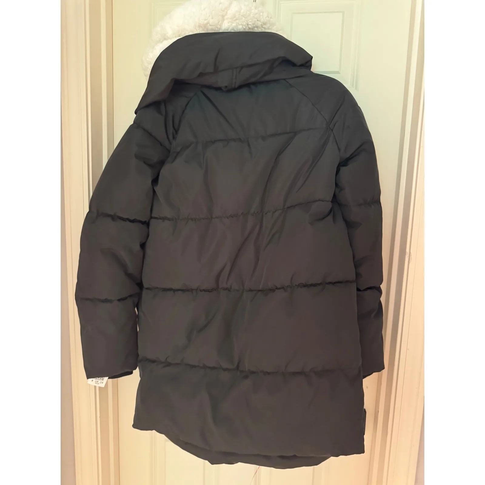 Bagatelle Black Puffer Coat‎ Faux Fur Trim Hooded Winter Warm Longline Medium - Image 11