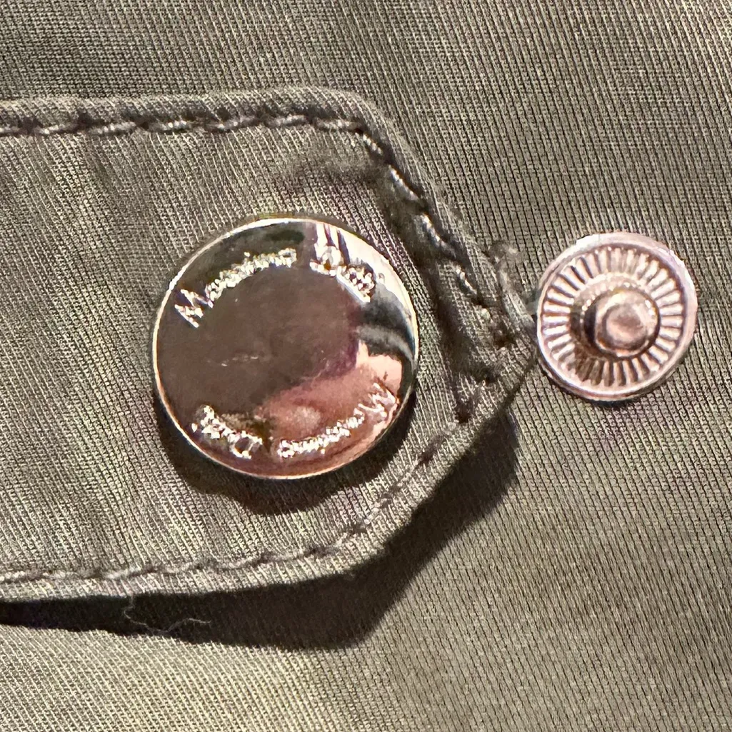 MASSIMO DUTTI OLIVE GREEN TRENCH JACKET S - Image 4