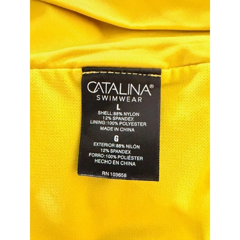 Catalina Swimsuit Bottoms Yellow Bikini Brief Women’s Size L - Image 4