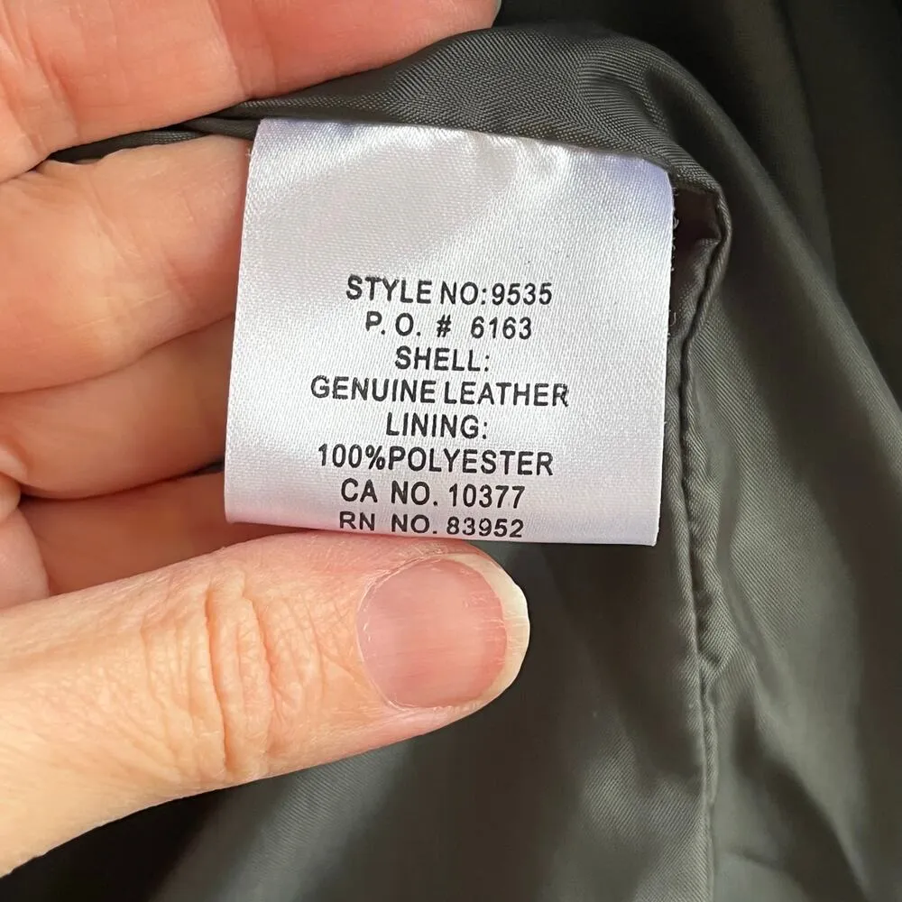 Margaret Godfrey Women's Vintage Grey 100% Leather Suede Jacket Size 12 Gray - Image 8