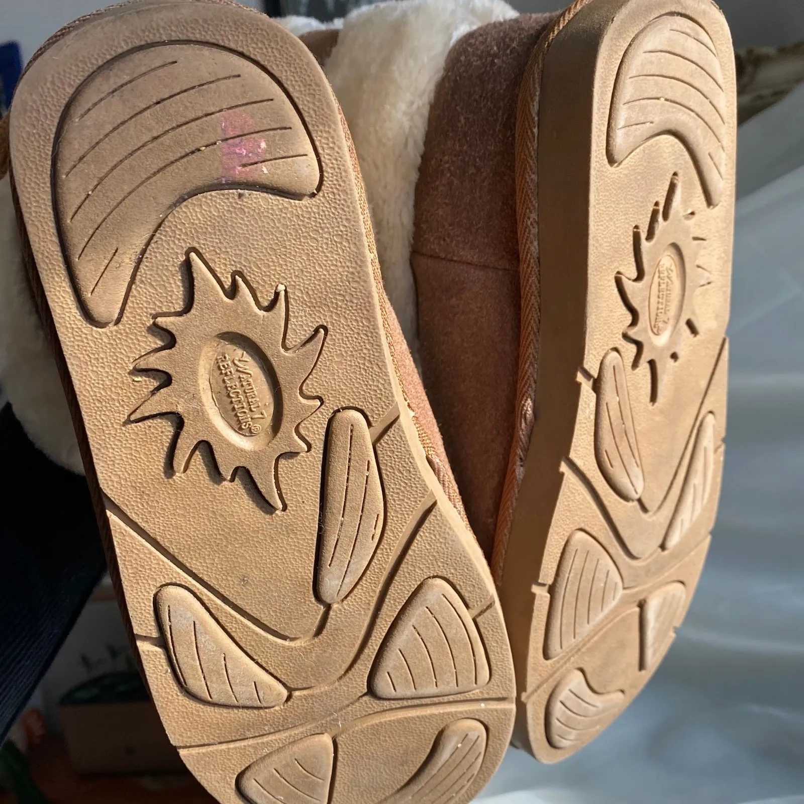 Apres Ski Suede Shearling Tan Winter Boots 7 Nordic Cabin Boho Heritage Mountain - Image 6