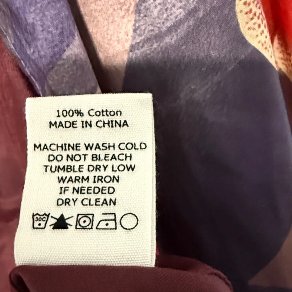 Love Binetti Floral Maxi Wrap Dress Lavender With Red Floral Print Size Medium Purple - Image 9