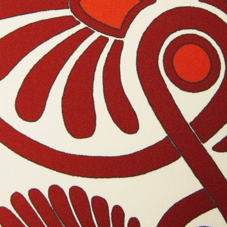 La DoubleJ Medallion Placée Stretch Pants Cream Envers Satin Sz L NWT Red Size L - Image 6