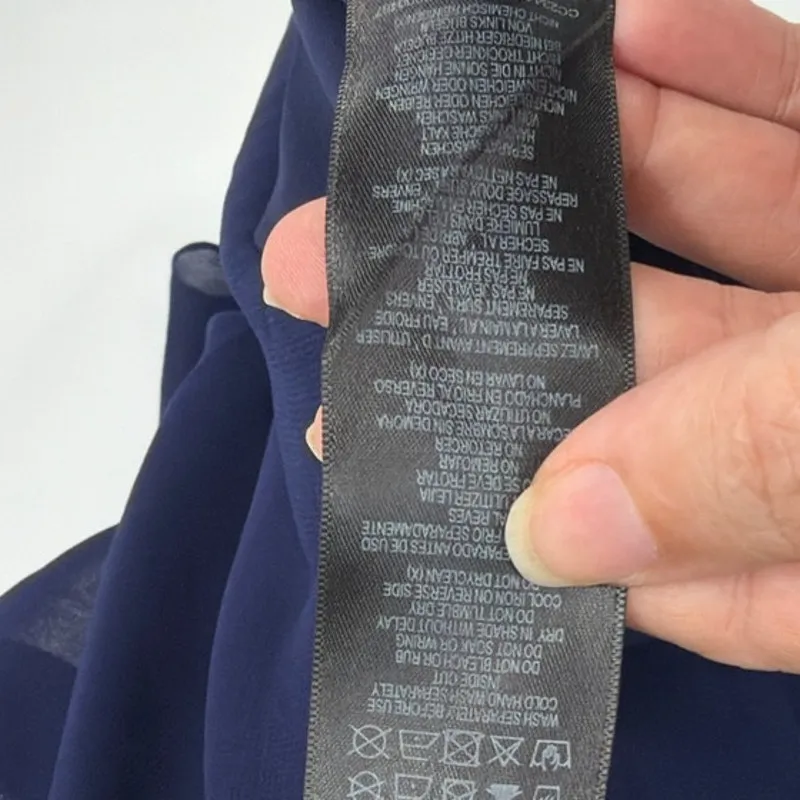 City Chic Sequin Dress 18 Navy Chiffon Holiday Cocktail Wedding Flutter Cruise - Image 12