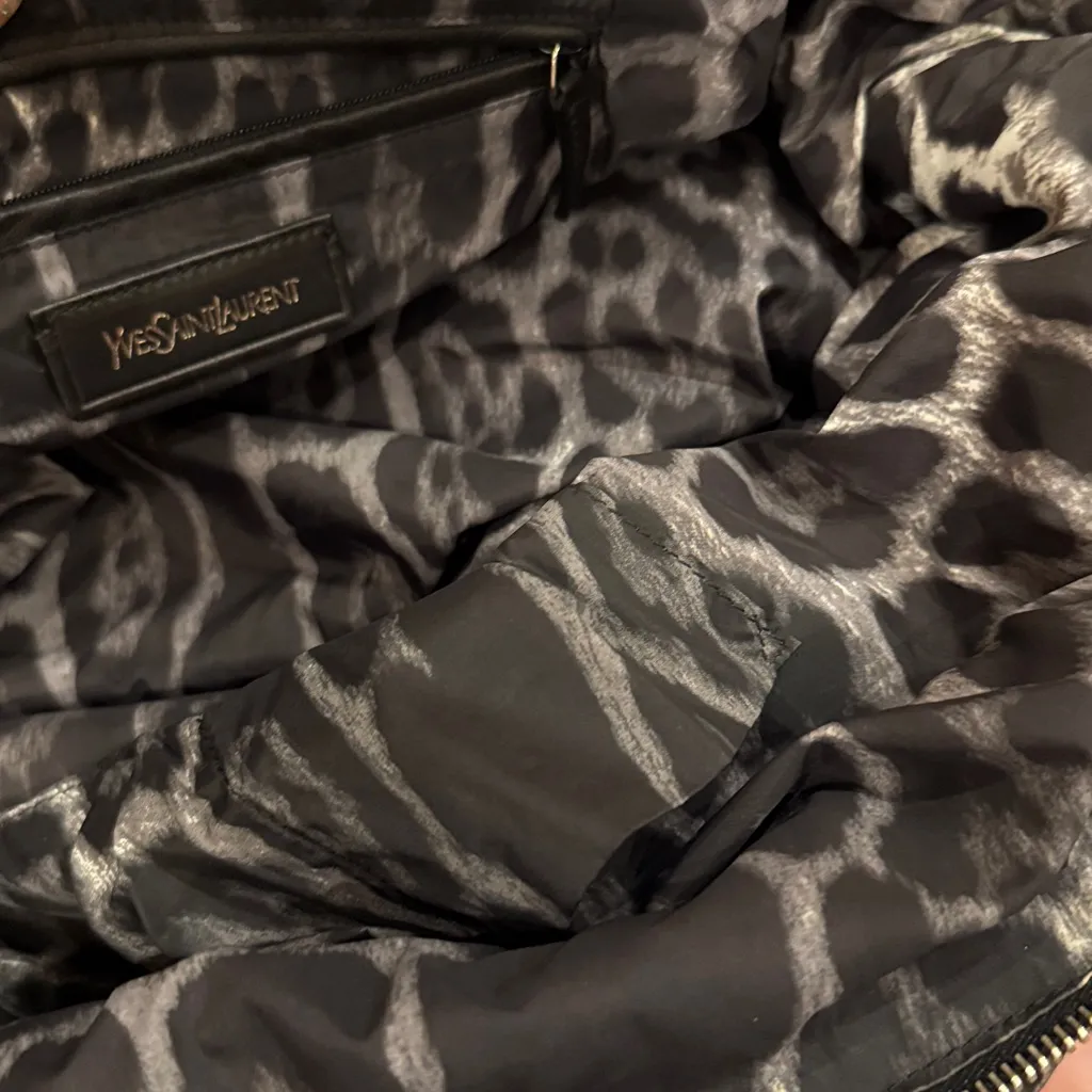 YSL muse tote bag leopard print nylon Y hobo bag - Image 6
