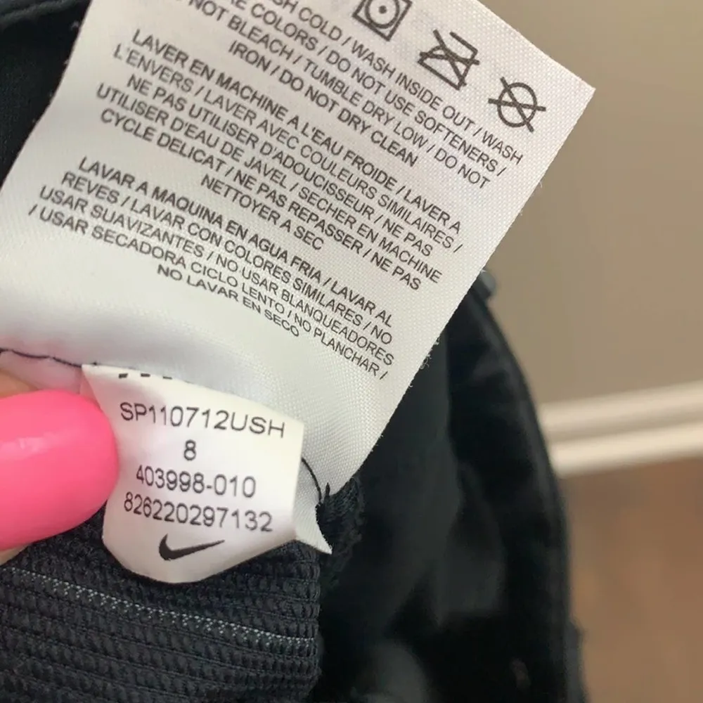 Nike Golf Dri-Fit Windowpane Plaid Black/White Cropped Capris Pants - Image 6