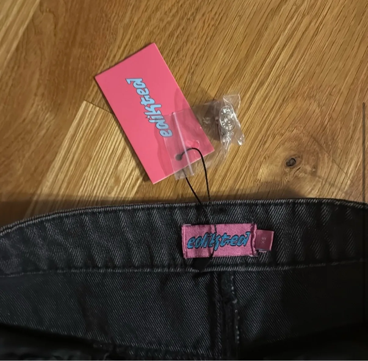 Mini Black Jean Skirt - Image 3