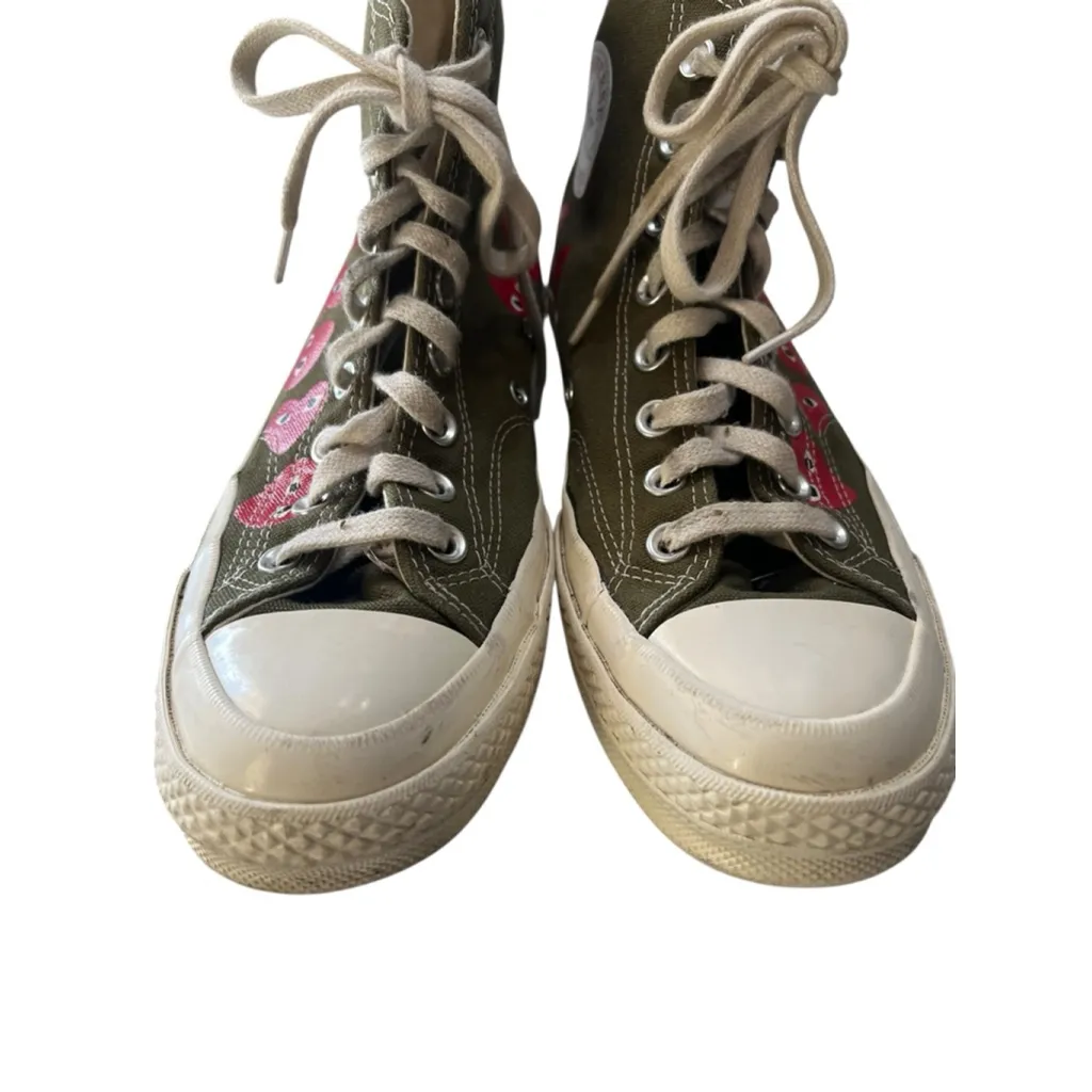 Converse x Comme des Garcons Play Chuck 70 Heart Sneakers Shoe Size 7 M, 9W Red - Image 4