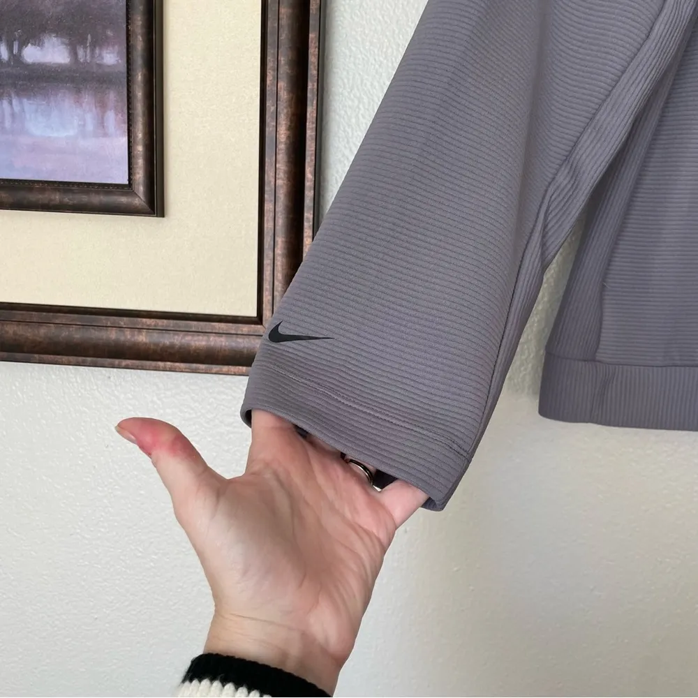 Nike Gunsmoke Gray Dri-FIT Fleece Loose Fit Training Hoodie Size Medium - Image 7