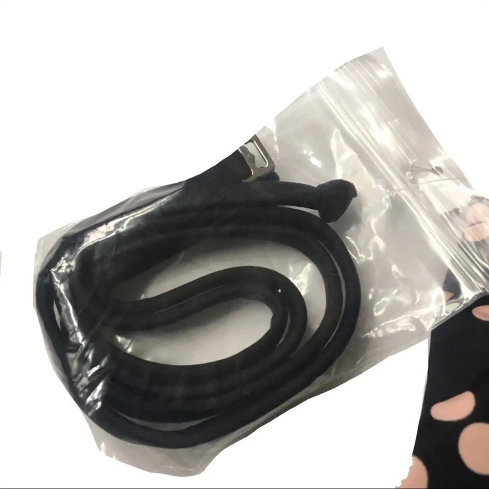 Topshop Retro Polka Dot Bikini Top Black Pink Size 8 Halter Bandeau Tie Front - Image 6