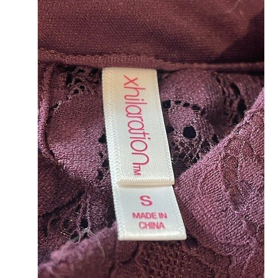 Xhilaration Purple Lace Overlay Halter Neck Sleeveless Dress S NWT - Image 10