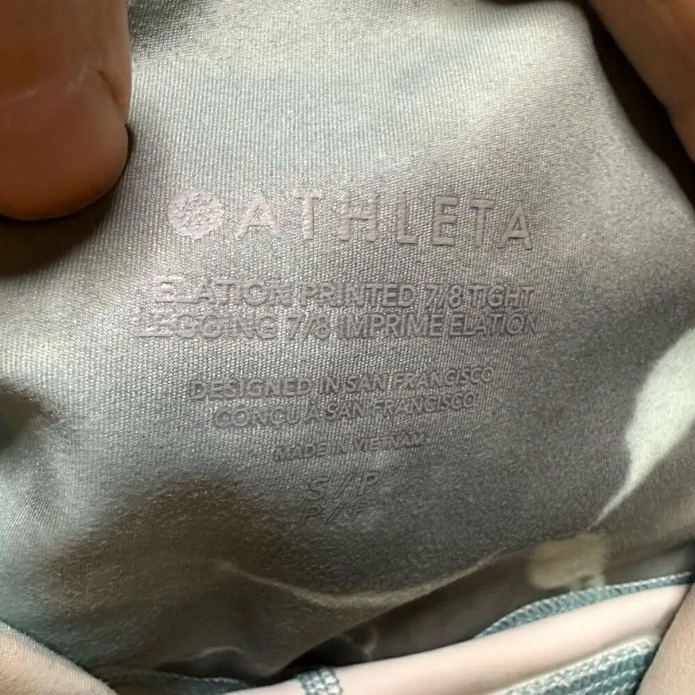 Athleta elation printed 7/8 small tight legging - Image 3