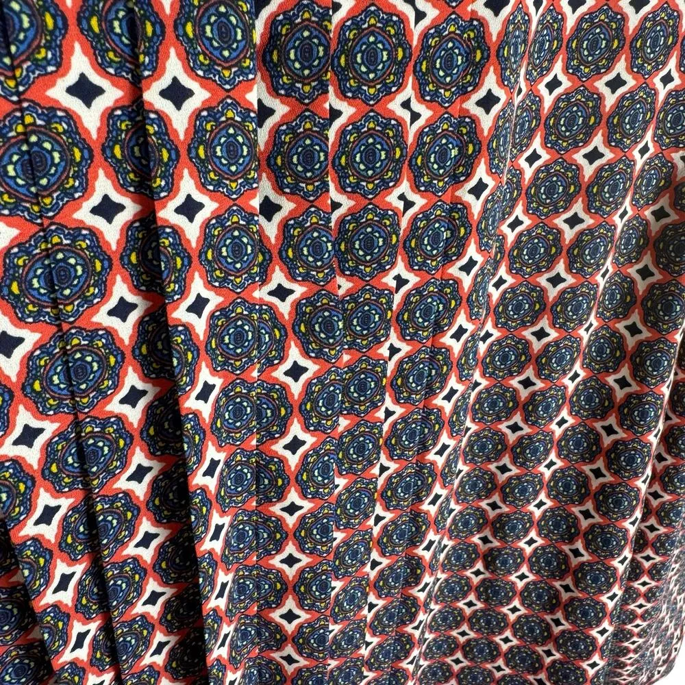 Sami & Jo Multicolor Long Sleeve Pleated Lightweight Pullover Blouse Size XL - Image 3