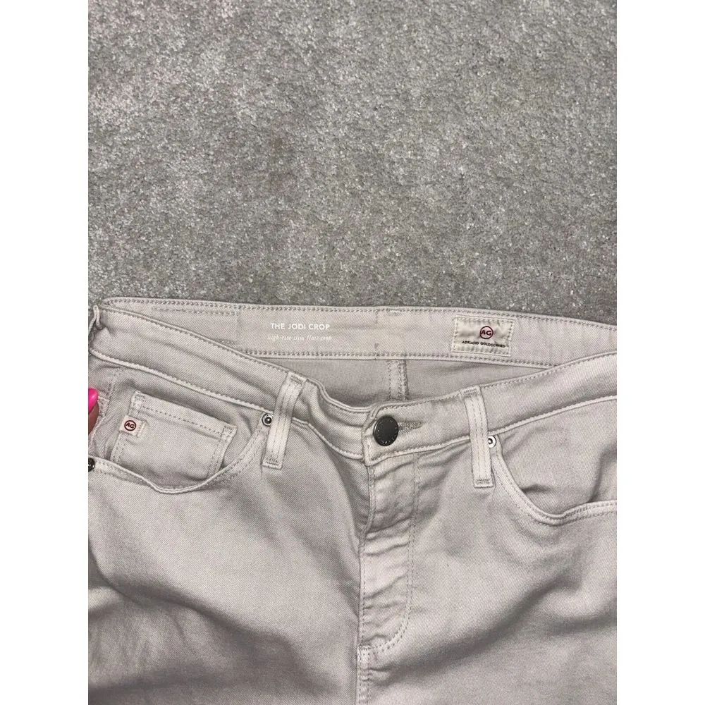 AG Adriano Goldschmied The Jodi Crop High Rise Slim Flare White Pants Size‎ 26R - Image 3