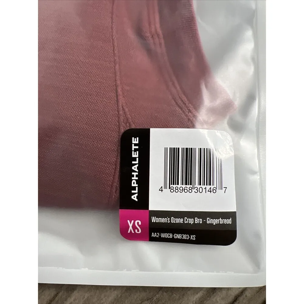 Alphalete  Woman’s Ozone Crop Bra - Gingerbread, Size XS - Image 5