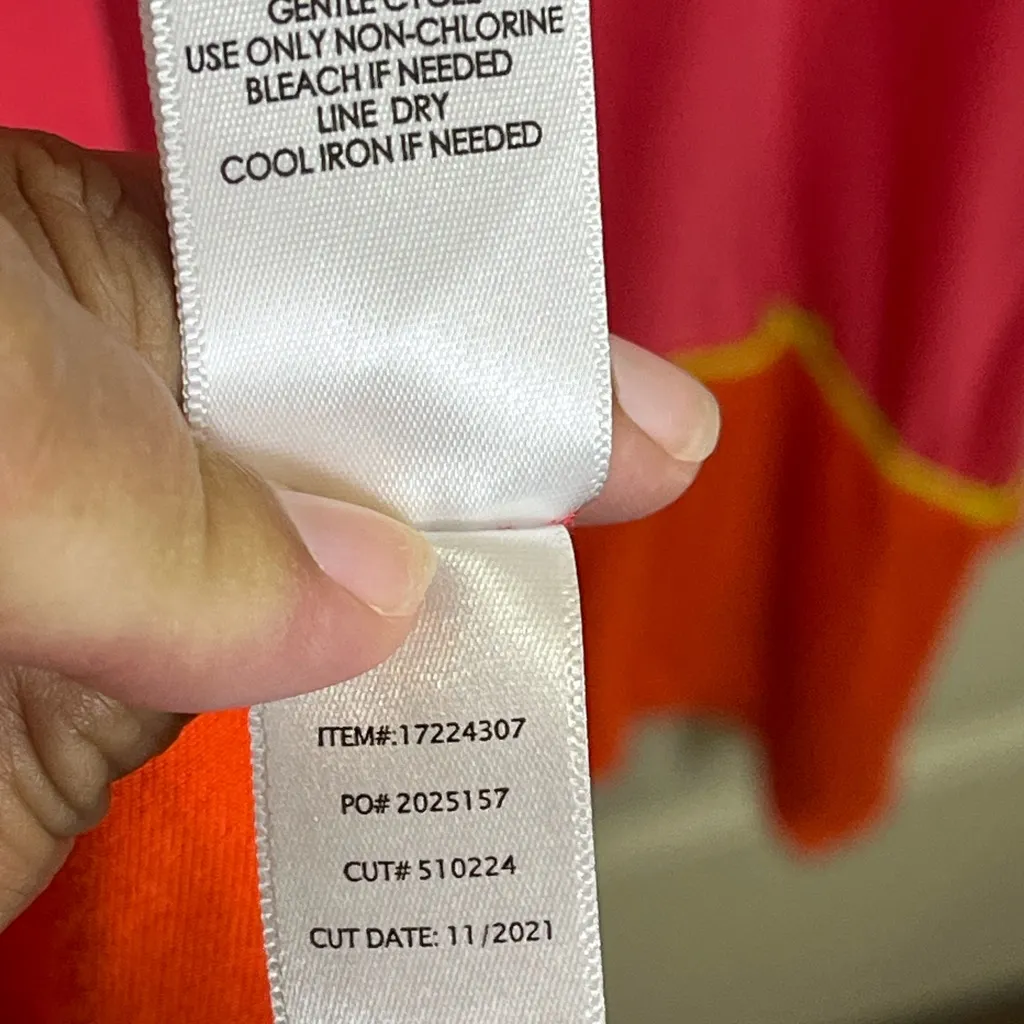 Torrid Super Soft Knit Dress Pink Orange Handkerchief Hem Size 2 Rayon Stretch - Image 5