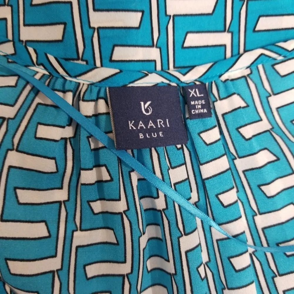 Kari Blue open shoulder blouse - Image 4