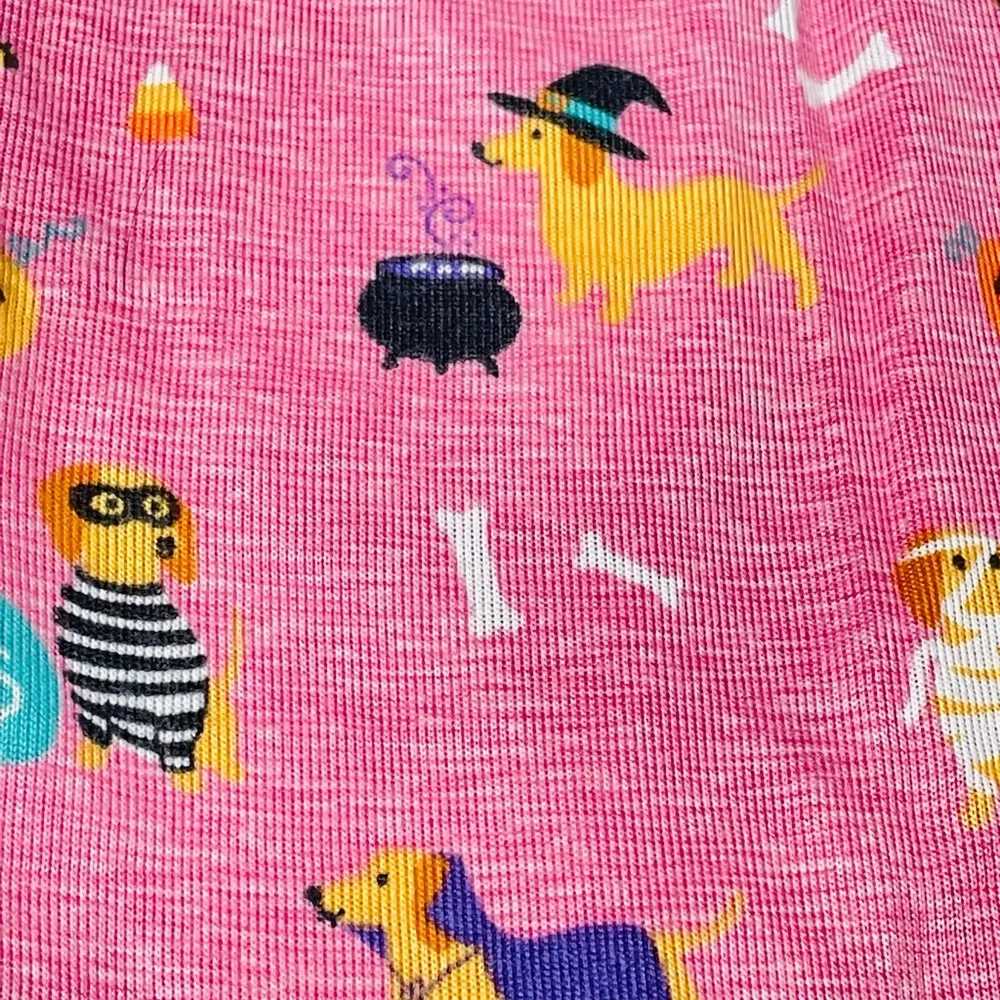 Jaclyn Smith Halloween Dogs in Costume Pajama Bottoms Pink - Image 4