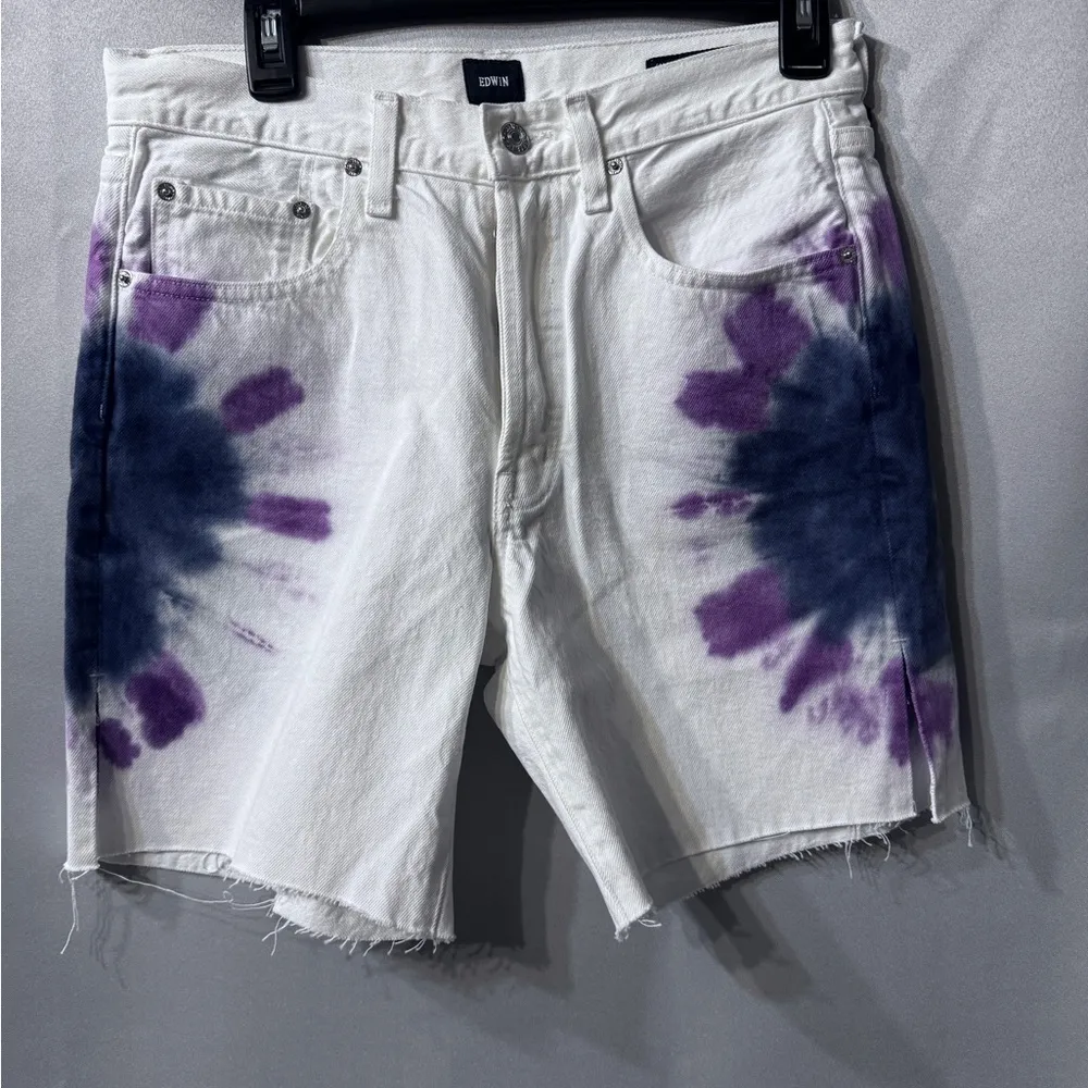 Anthropologie Edwin Tie-Dye Kai Shorts size 28 NWT! Color is sunset $168 retail! - Image 4