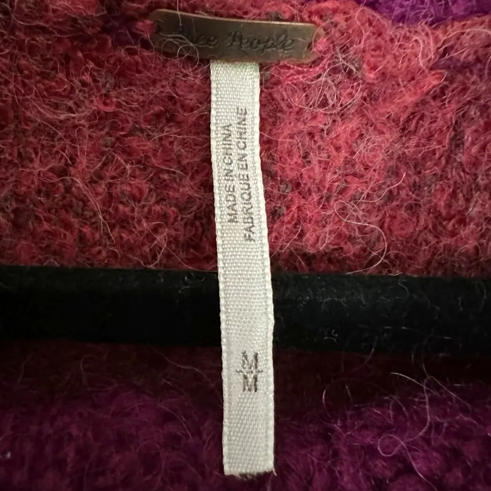 Free People Oversized Chunky Knit Tiger Eye Turtleneck Medium Wool Alpaca Mohair - Image 9