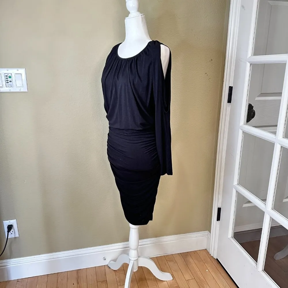 NORDSTROM Vince Camuto cold shoulder ruched bottom knit mini dress - xs - Image 3