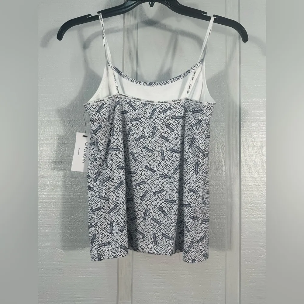 Calvin Klein 2 Pc Sleepwear Tank Top & PJ Shorts  Cotton Blend Sz Medium NWT - Image 2