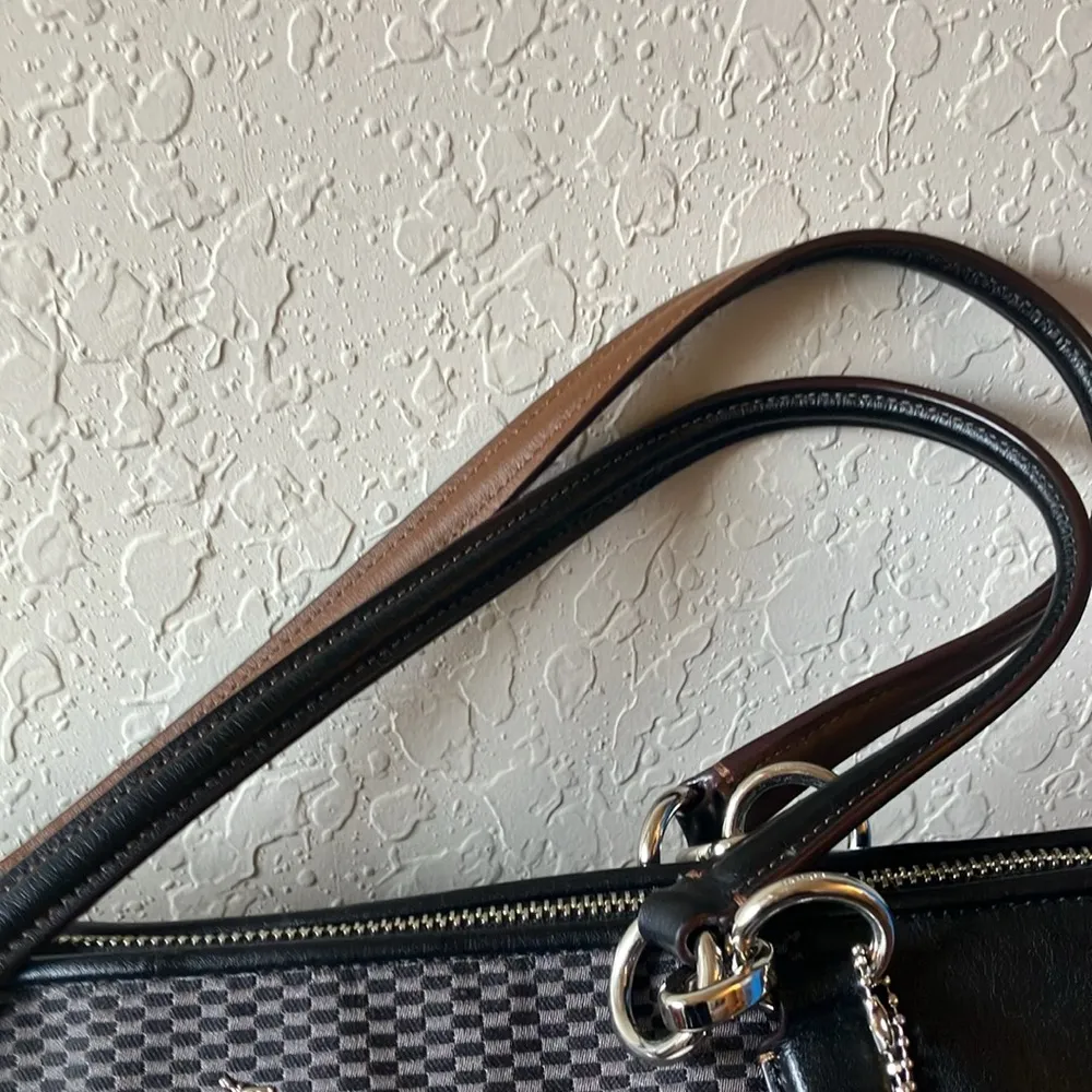 Coach: Black & Milk (F57246) Ava Beachwood Tote/Shoulder- Fabric & Leather- soft - Image 5