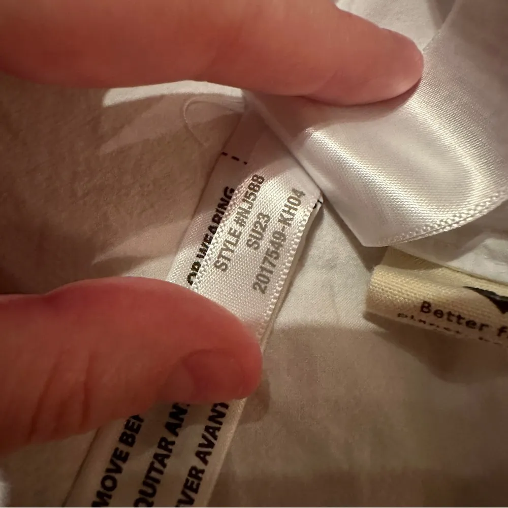 Madewell The Signature Poplin Oversized Button Down Shirt in Eyelet White Sz XXS - Image 9