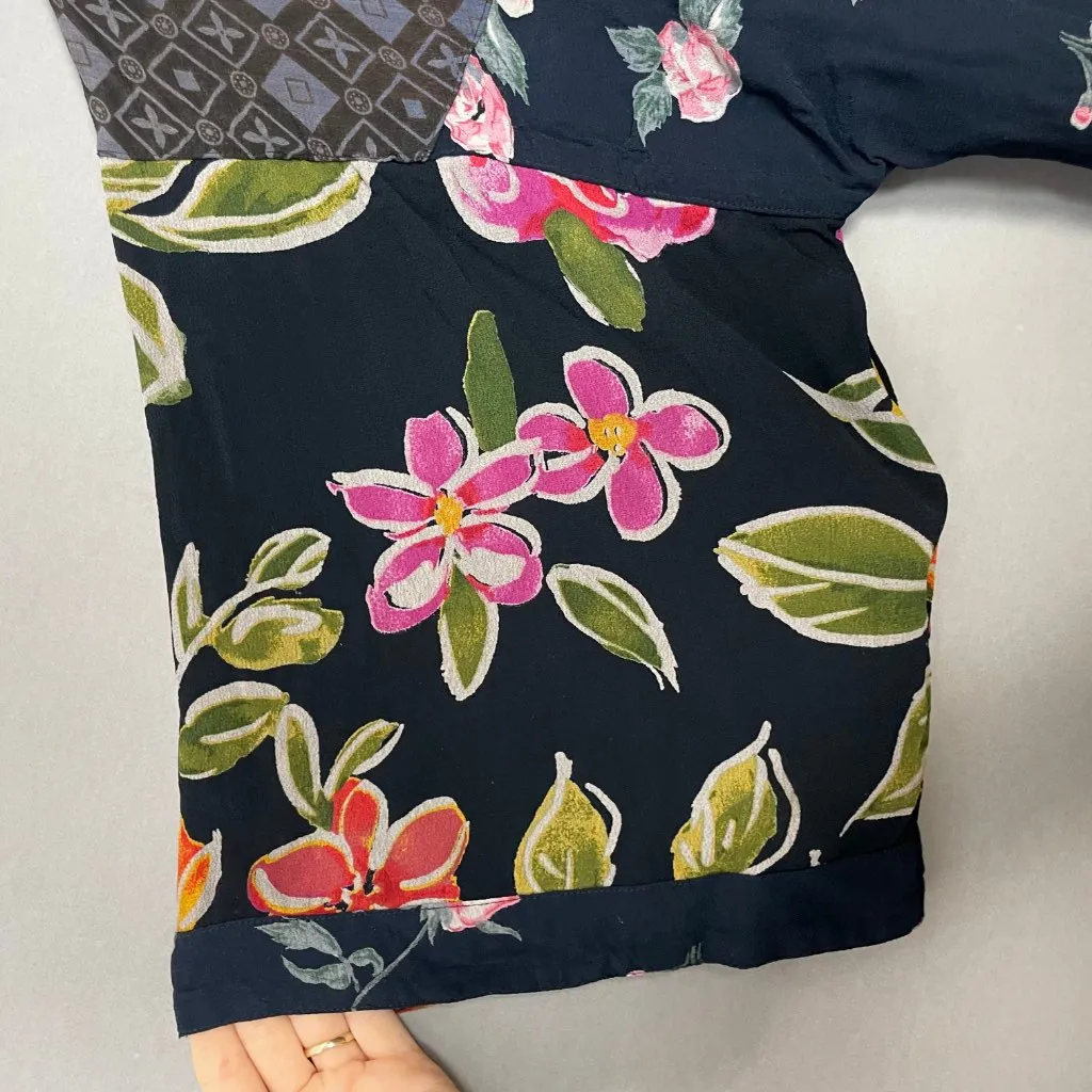 Vintage Patchwork Top Nomads of the Desert Black Art - Image 10