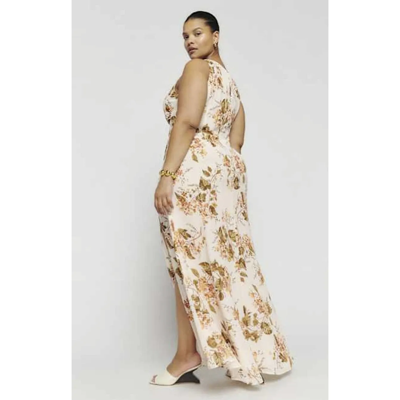 NWT Reformation Senna Floral Maxi Dress in Bella Cream - Image 3