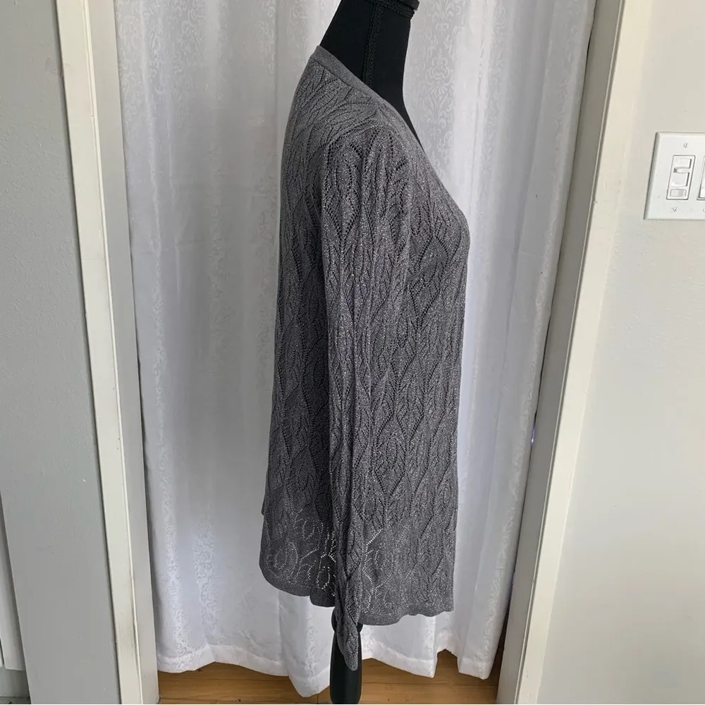 SPIEGEL OPEN FRONT CARDIGAN SWEATER Sz: M - Image 2