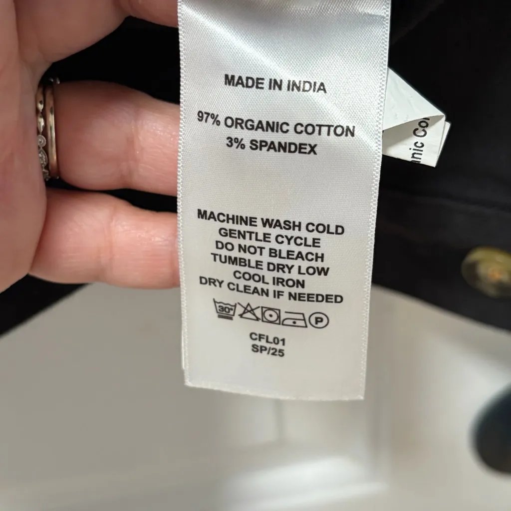 Quince Organic Comfort Stretch Chore Jacket NWT size XS in Black Twill - Image 8