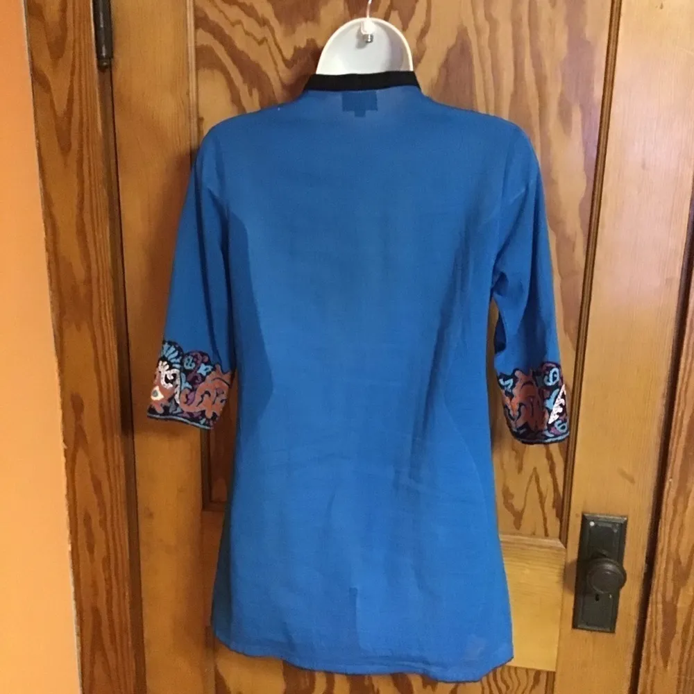 Taaga bright ethnic vibes tunic Blue Size XS - Image 6