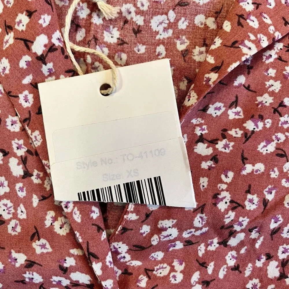 NWT Pink Martini Button Up Floral For Me Again Pink XS - Image 10