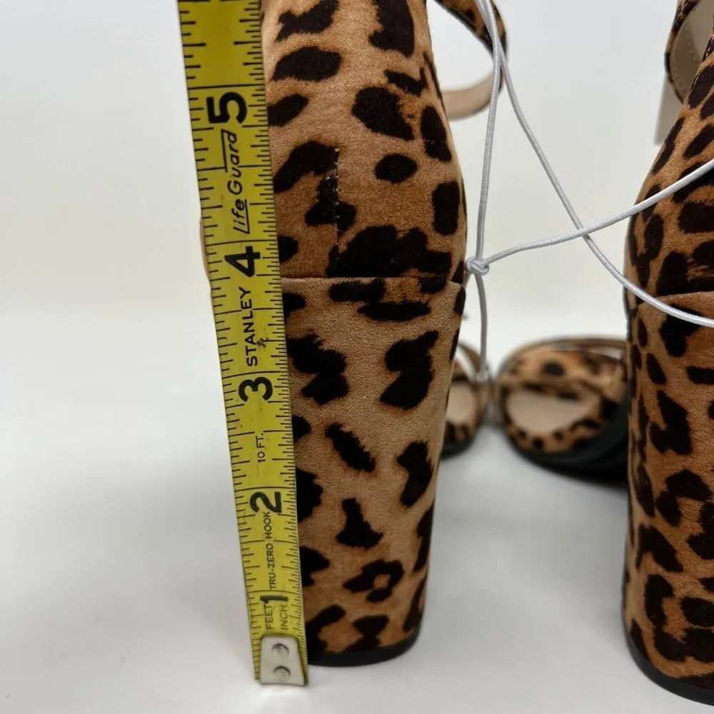 A New Day Ema Leopard Print Ankle Strap Block Heels Pumps - Image 7