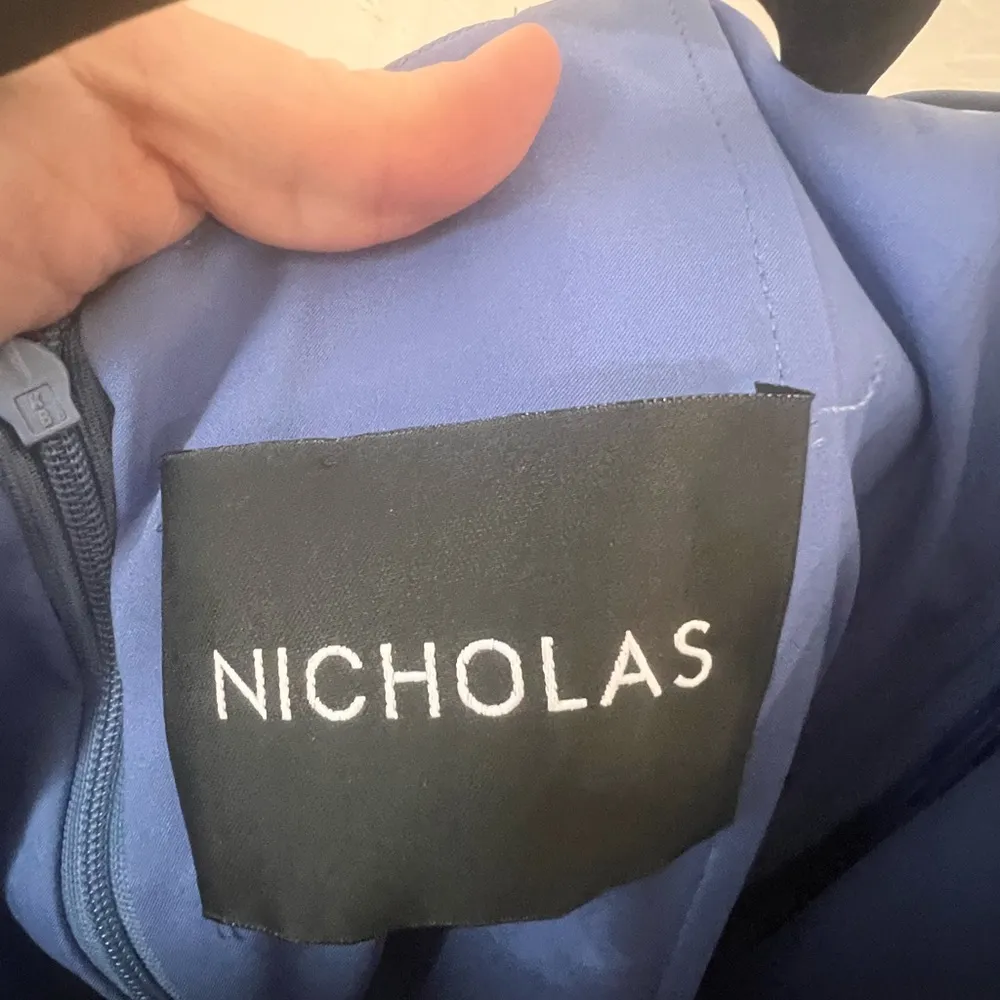 Nicholas Bandage Frill Wrap dress blue size 4 - Image 8