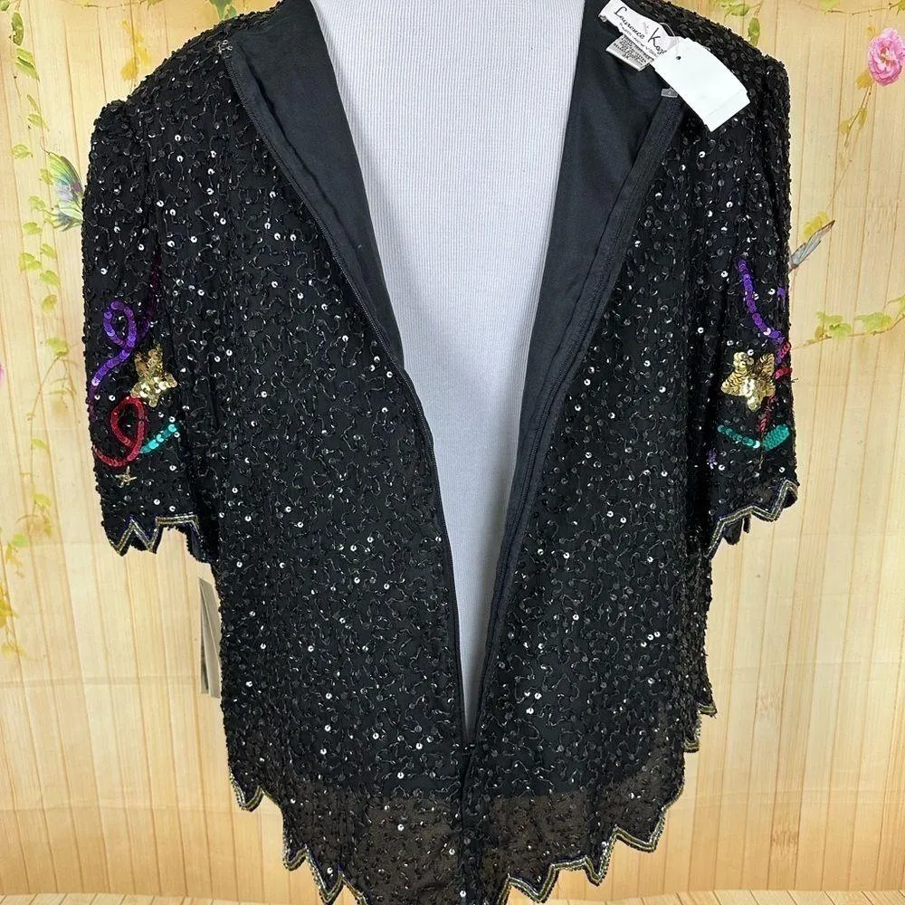 LAURENCE KAZAR Beaded Millennium Top - Image 8