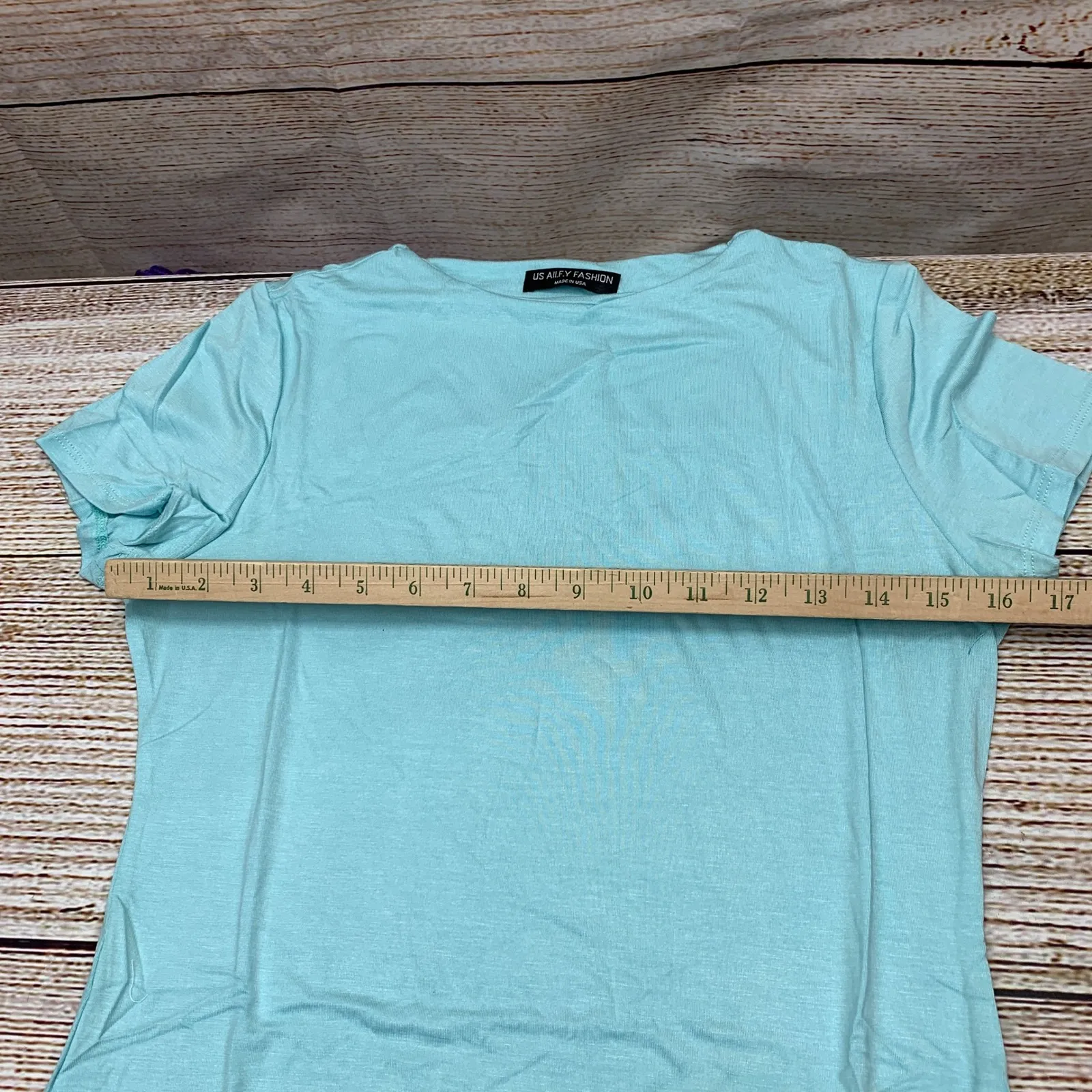 US Allfy Fashion Women's Azure Blue Slim Fit Midi T‎ Shirt Dress Size Large New - Image 6